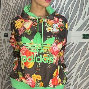 Like-new adidas special edition floral hoodie